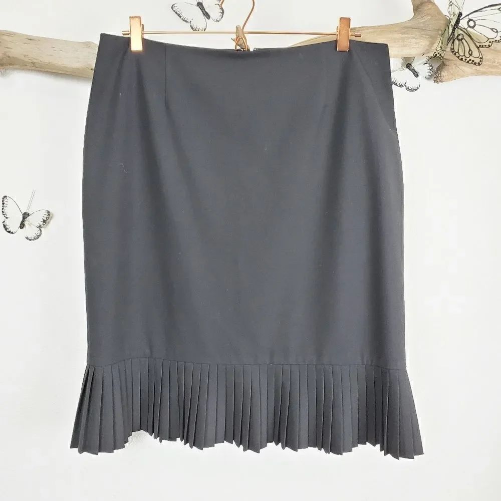 Alfani essentials black skirt micro pleat hem